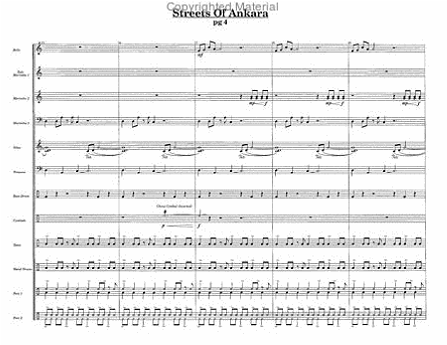 Streets Of Ankara Percussion Ensemble scores gallery preview page 3