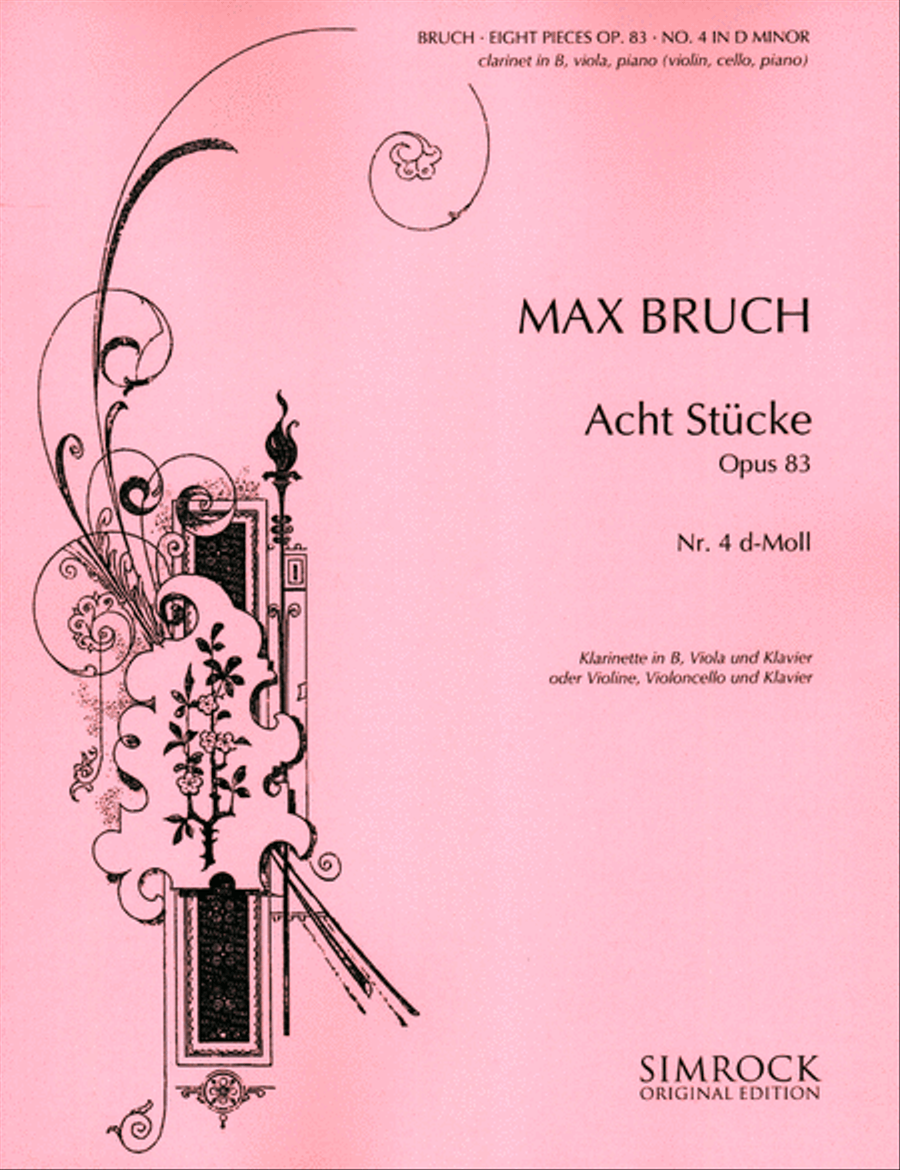 Eight Pieces, Op. 83 Clarinet scores gallery preview page 1