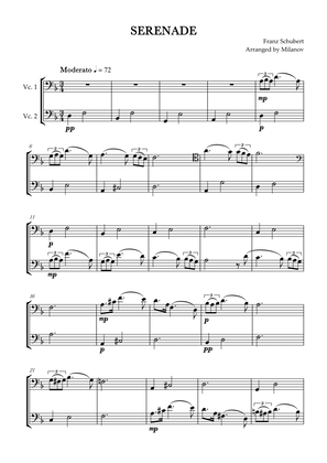 Serenade | Schubert | Cello duet