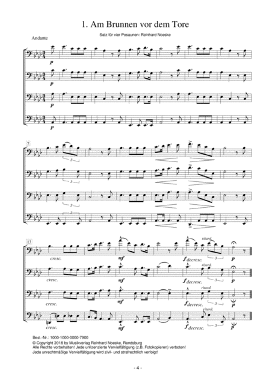 Zur Feier - Sätze für vier Posaunen Brass Ensemble scores gallery preview page 6