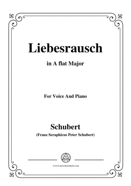 Schubert-Liebesrausch,in A flat Major,for Voice and Piano image number null