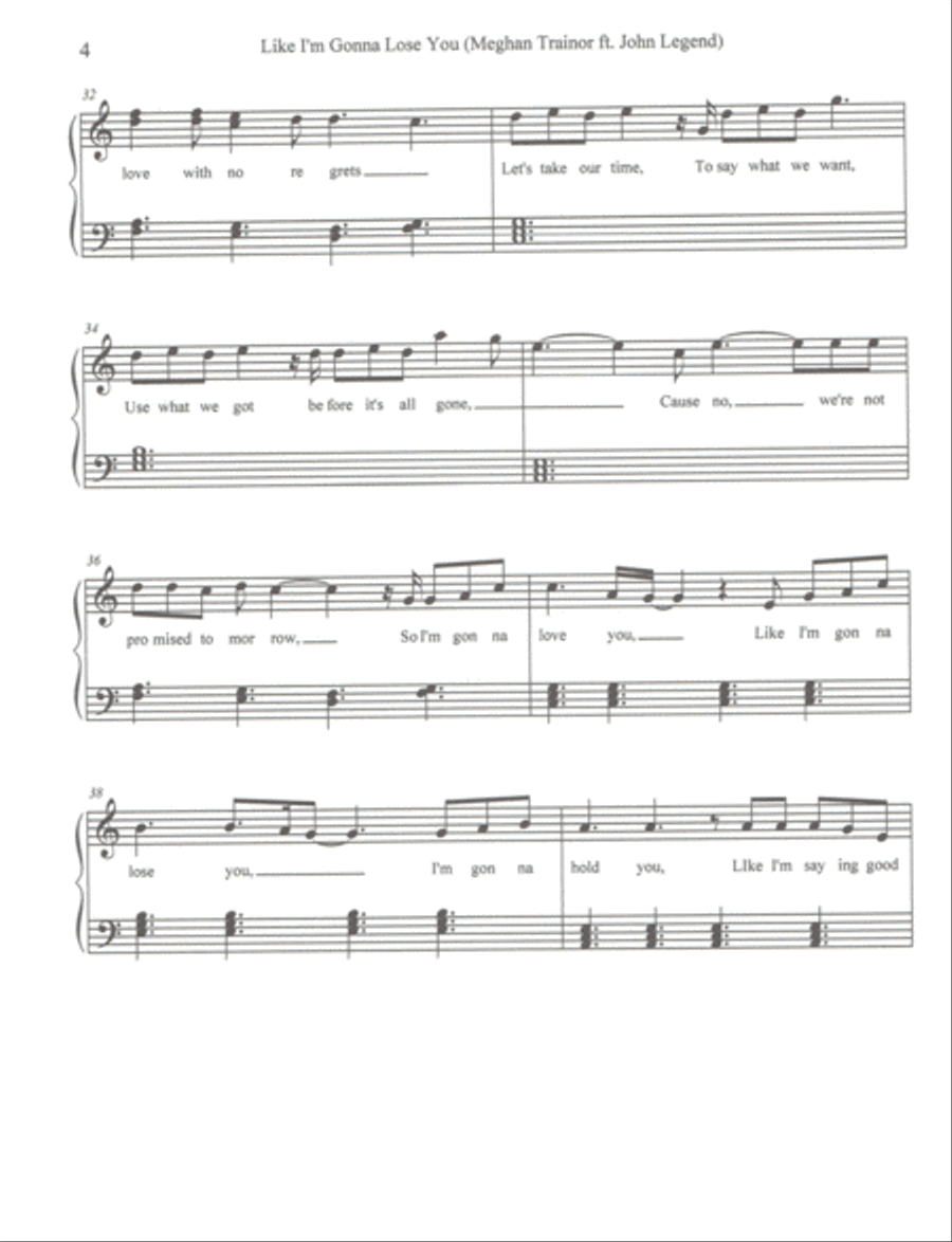 Like I'm Gonna Lose You Like I'm Gonna Lose You Small Ensemble scores gallery preview page 4