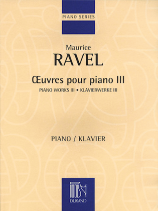 Book cover for Piano Works III