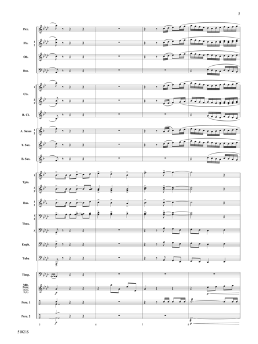 Skyward Spirits: Score Skyward Spirits: Score Concert Band scores gallery preview page 5