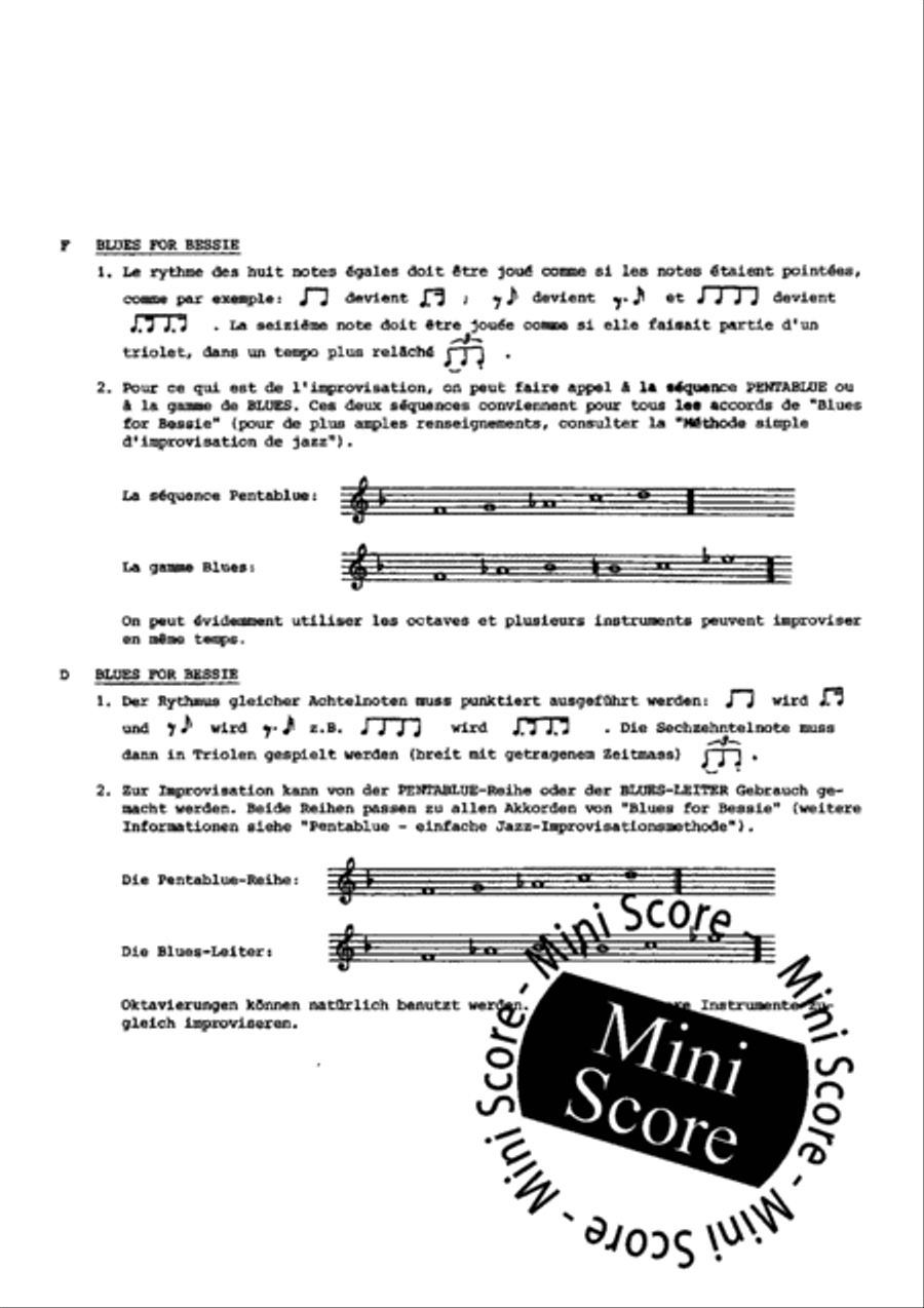 Blues for Bessie Blues for Bessie Big Band scores gallery preview page 5