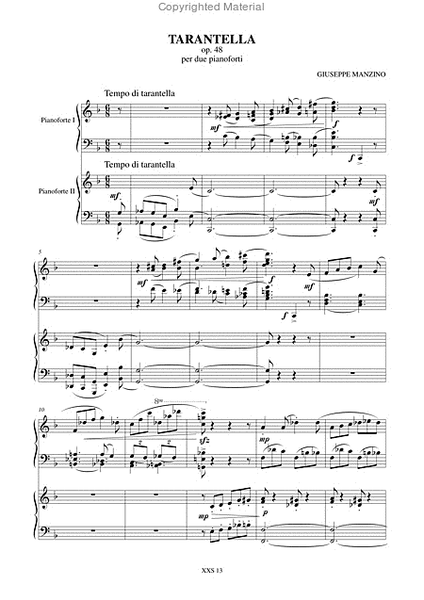 Tarantella Op. 48. Divertimento Op. 49 for 2 Pianos