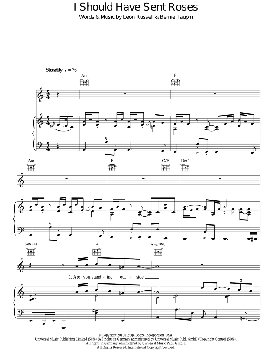 I Should Have Sent Roses I Should Have Sent Roses Acoustic Guitar scores gallery preview page 1