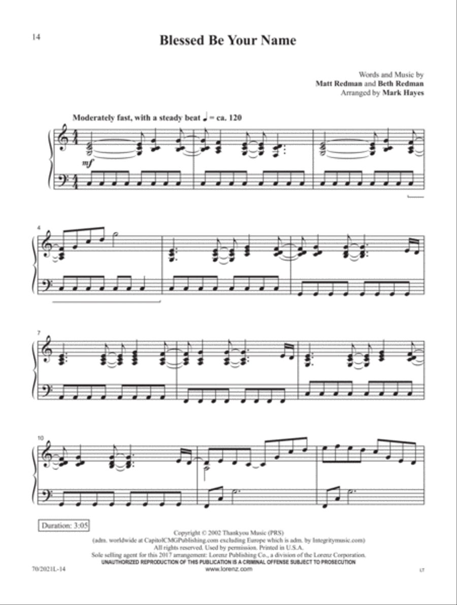 Mark Hayes: Praise and Worship for the Intermediate Pianist image number null