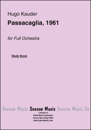 Passacaglia, 1961