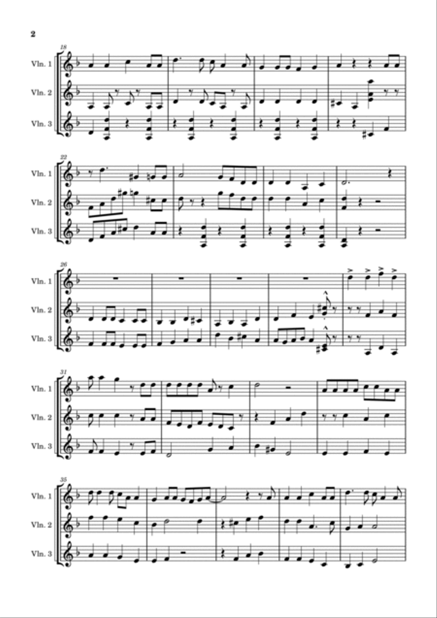 Waist Deep In The Big Muddy (the Big Muddy) String Trio scores gallery preview page 2