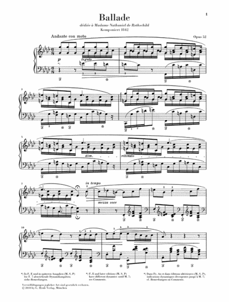 Ballade in F minor Op. 52