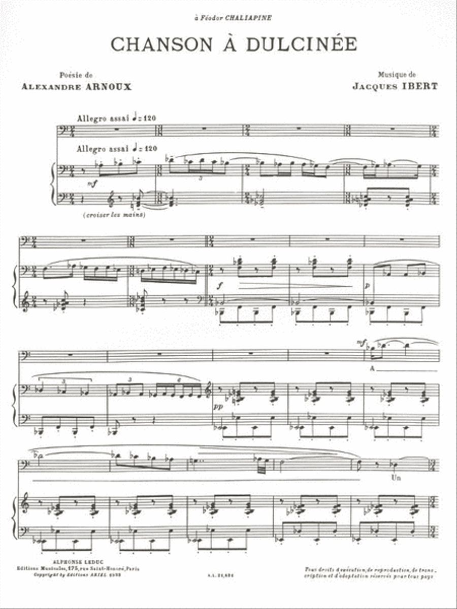 Chansons De Don Quichotte No. 2 - Chanson A Dulcinee Voice Solo scores gallery preview page 2