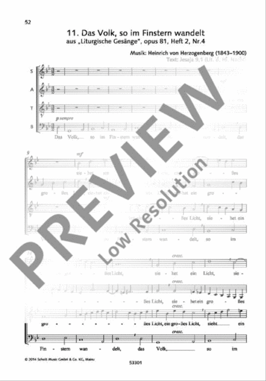 Das Volk, so im Finstern wandelt Mixed Choir scores gallery preview page 2