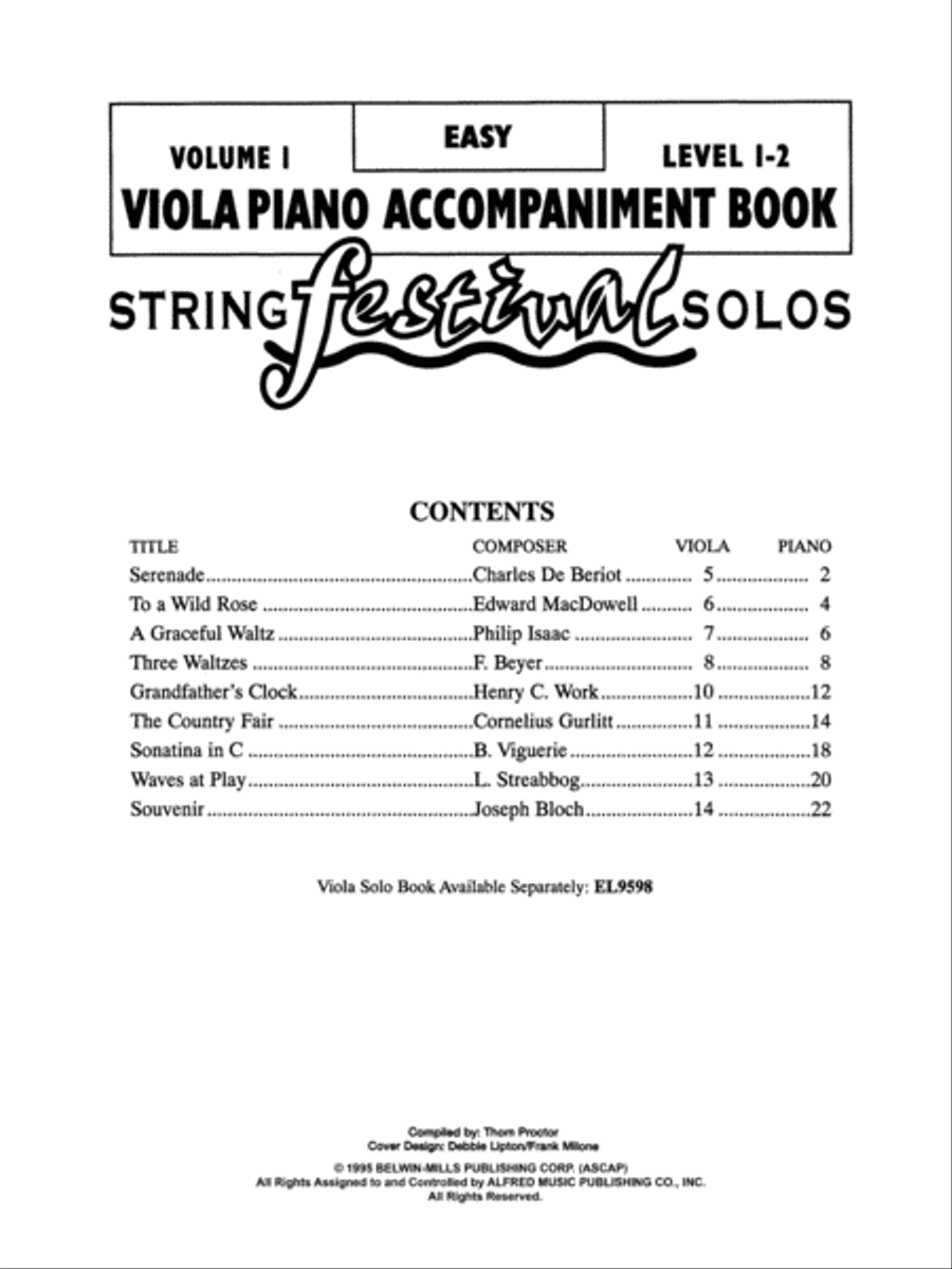 String Festival Solos, Volume 1