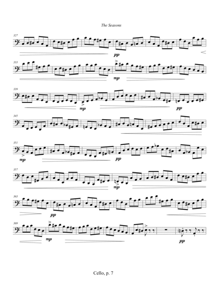 String Quartet No. 12 ... The Seasons (2010) Cello