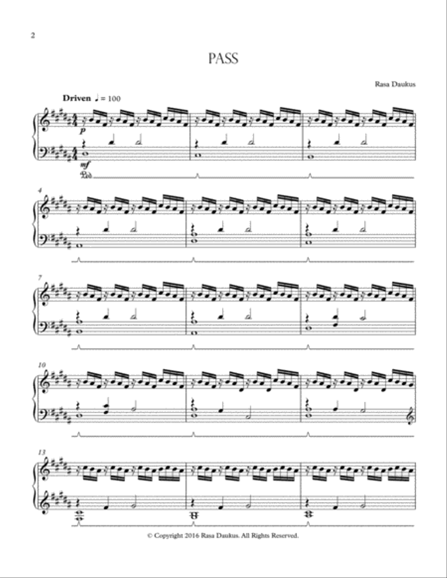 Pass Piano Solo scores gallery preview page 2