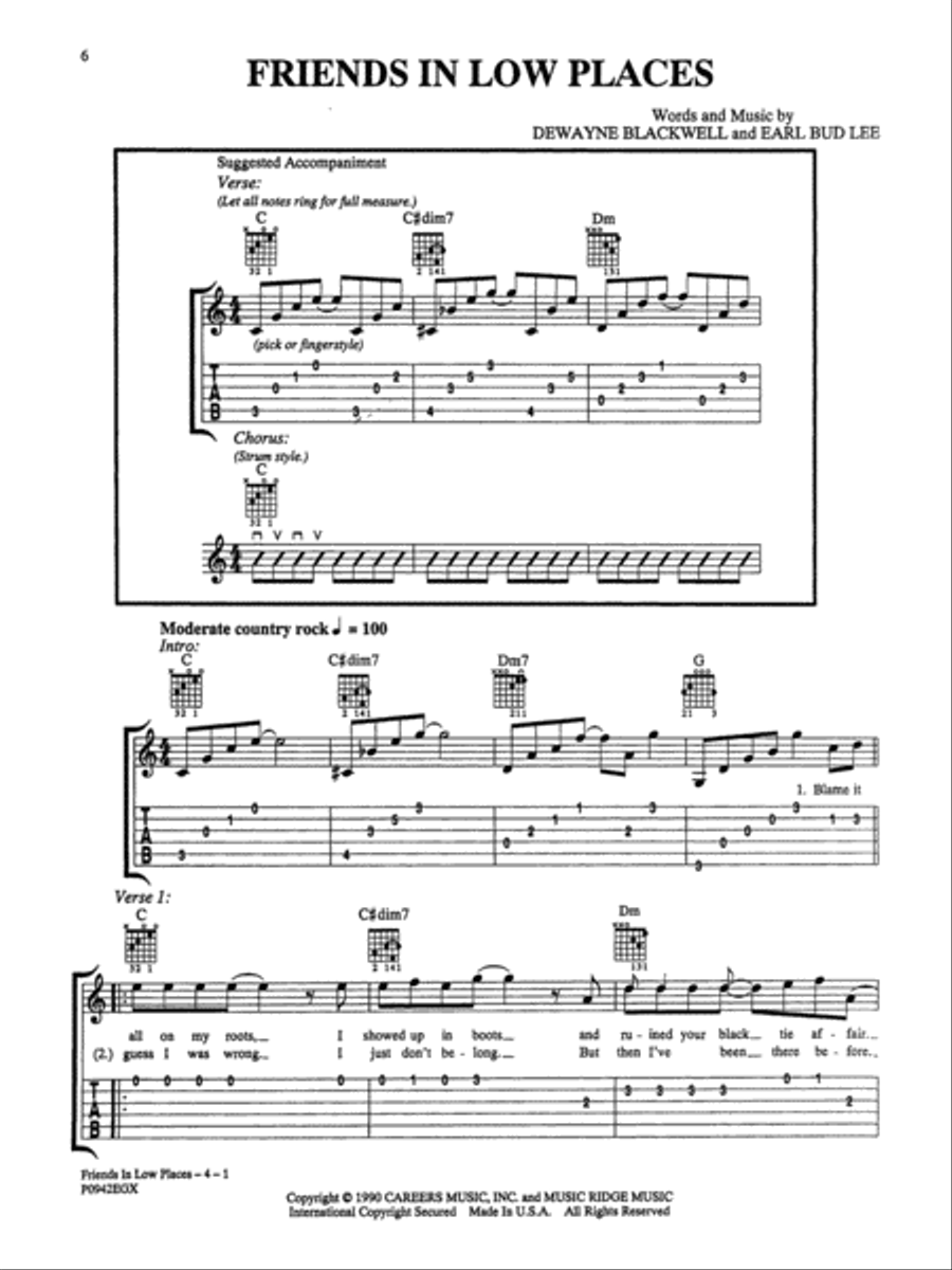 The Best of Garth Brooks for Easy Guitar Electric Guitar scores gallery preview page 4