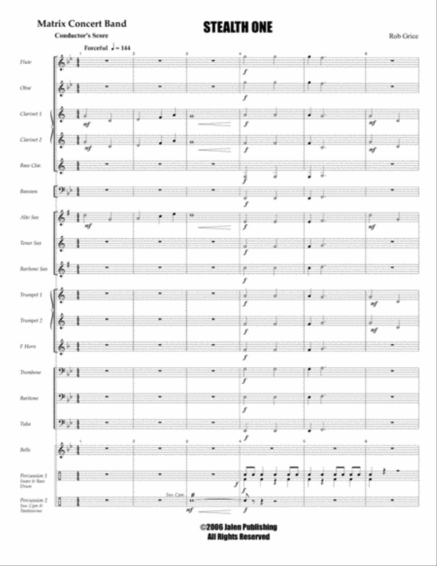 Stealth One Concert Band scores gallery preview page 2