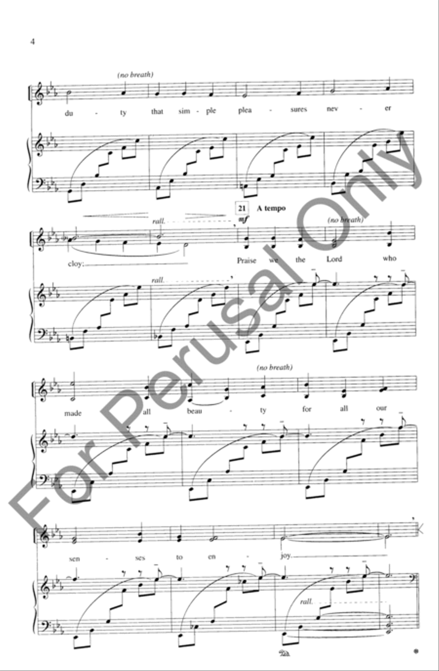 Carol To Beauty (Choral Score) SSAA scores gallery preview page 3