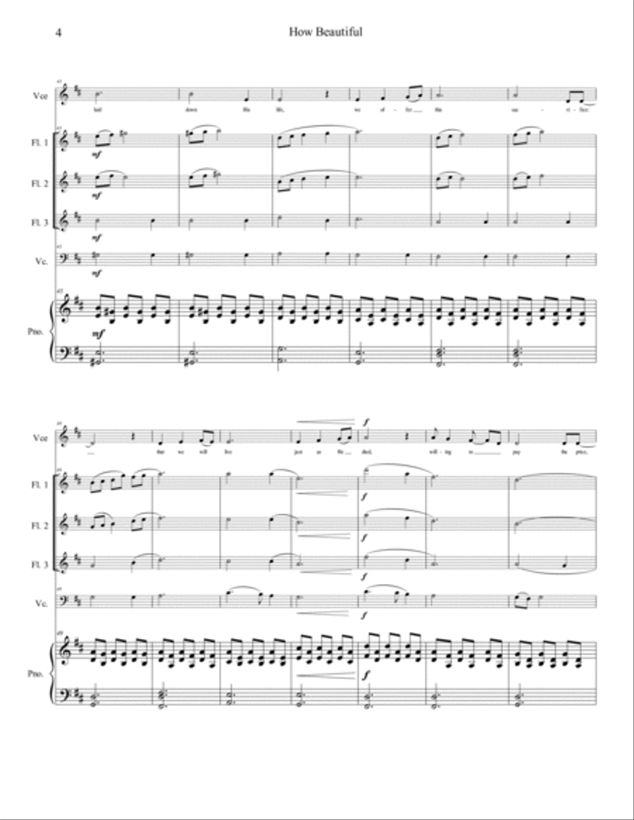 How Beautiful How Beautiful Flute scores gallery preview page 5
