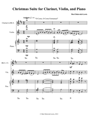 Christmas Suite for Clarinet, Violin, and Piano