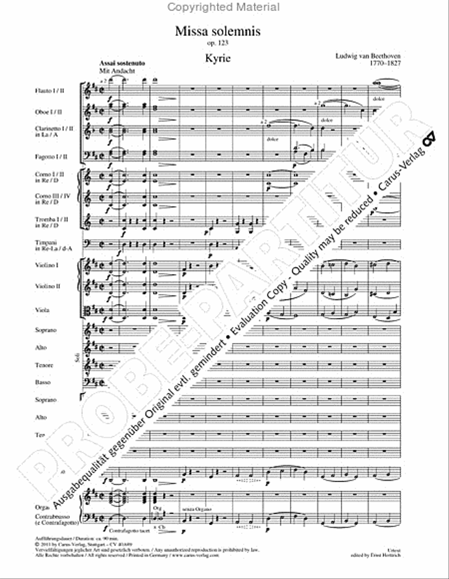Missa solemnis Missa solemnis 4-Part scores gallery preview page 17