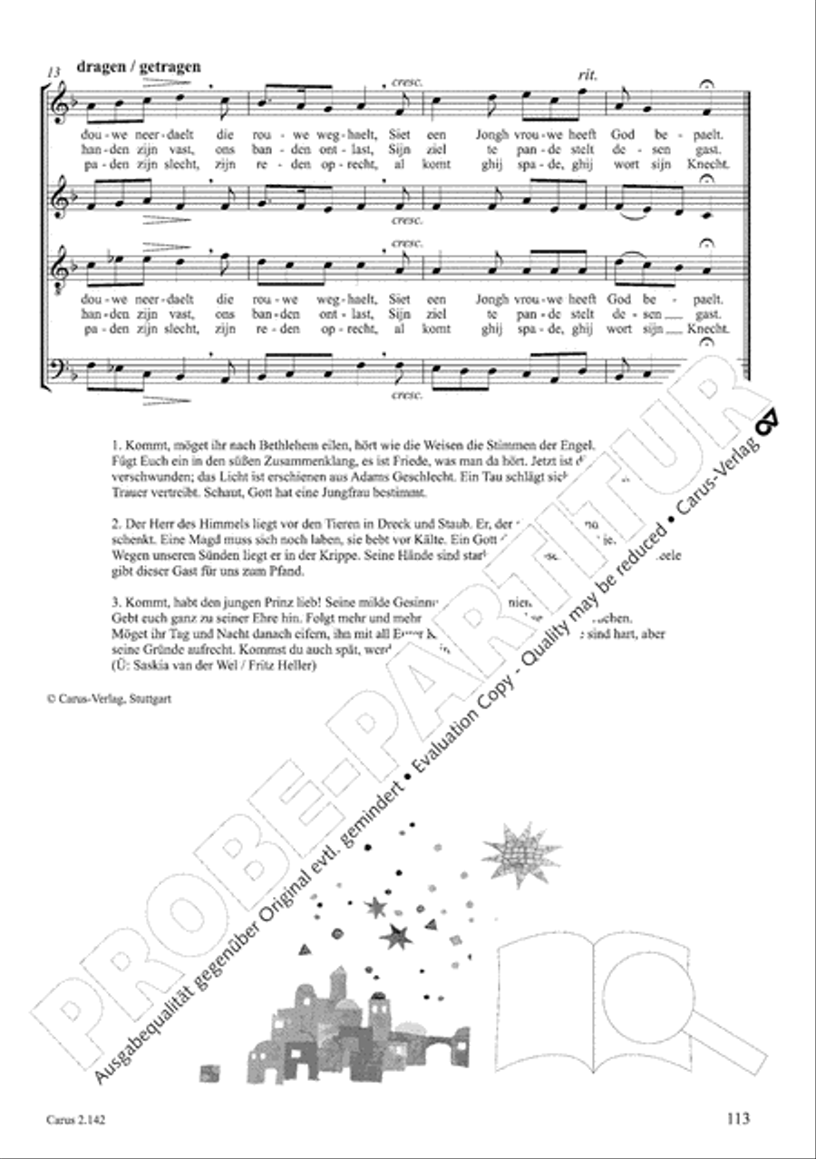 Christmas Carols of the World. Choral collection 4-Part scores gallery preview page 97