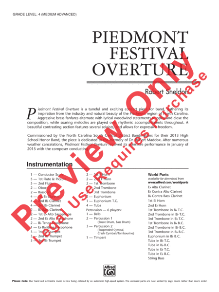 Piedmont Festival Overture image number null