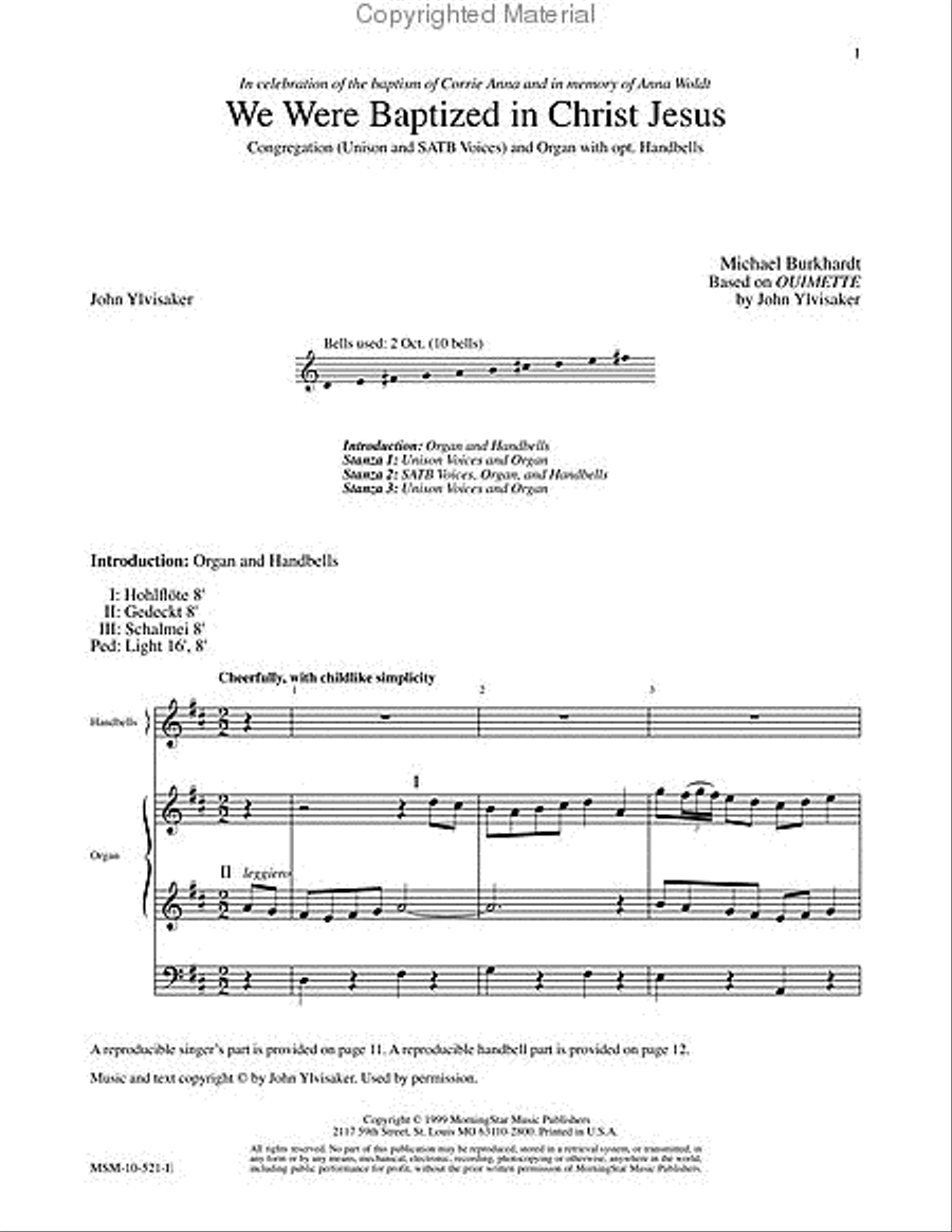 We Were Baptized in Christ Jesus Choir scores gallery preview page 2