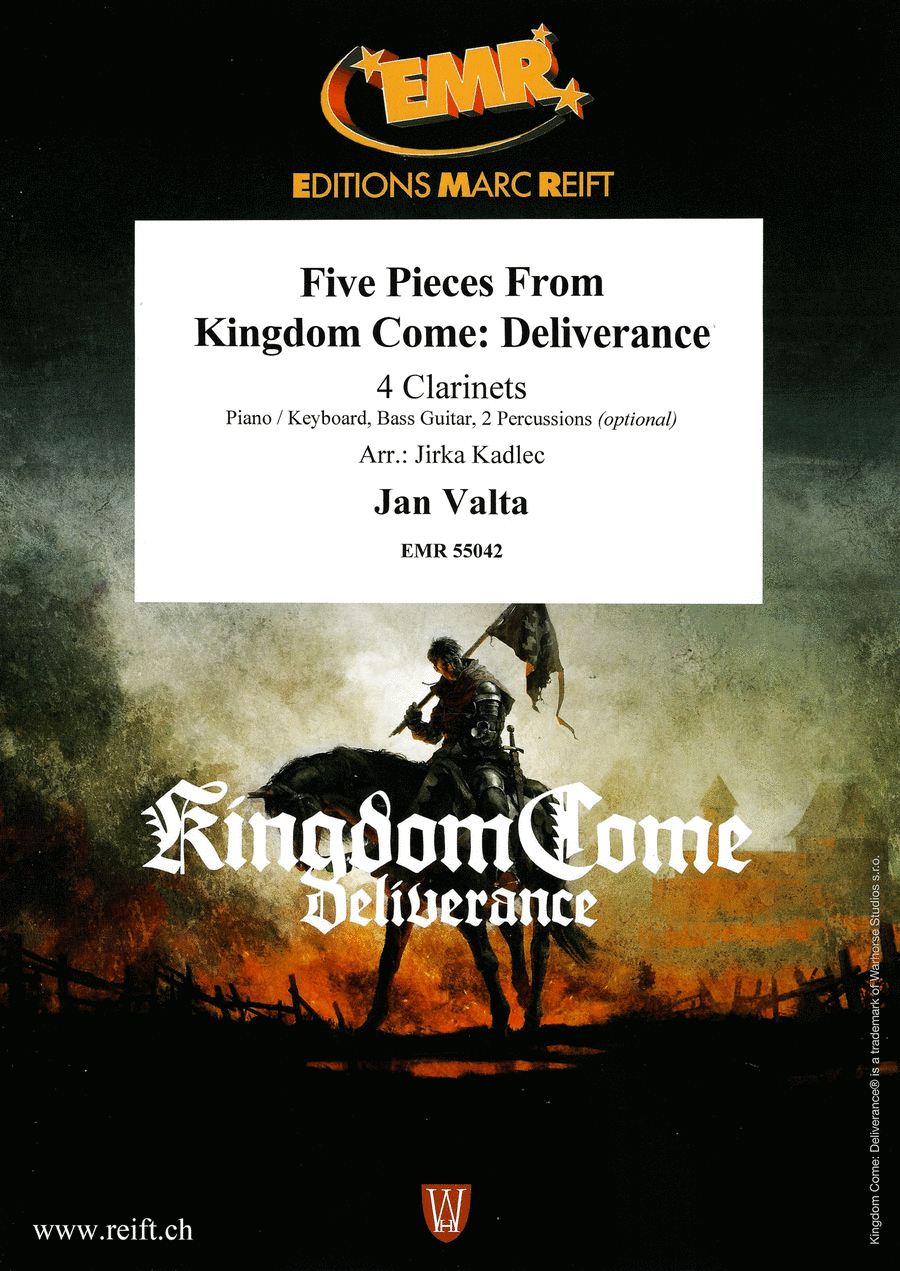 Five Pieces From Kingdom Come: Deliverance Clarinet Quartet scores gallery preview page 1