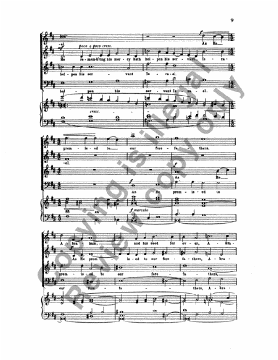 Magnificat & Nunc Dimittis in D 4-Part scores gallery preview page 24
