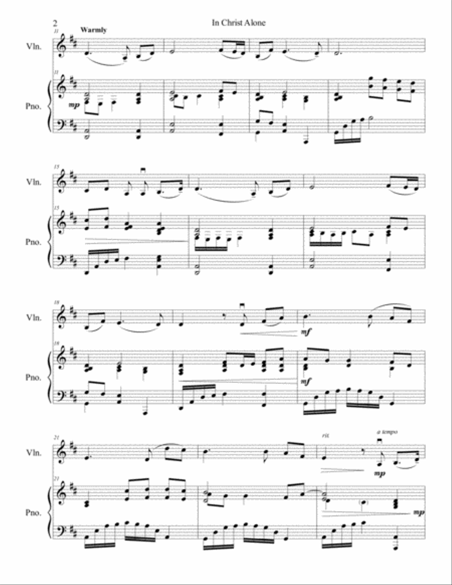 In Christ Alone Violin Solo scores gallery preview page 3