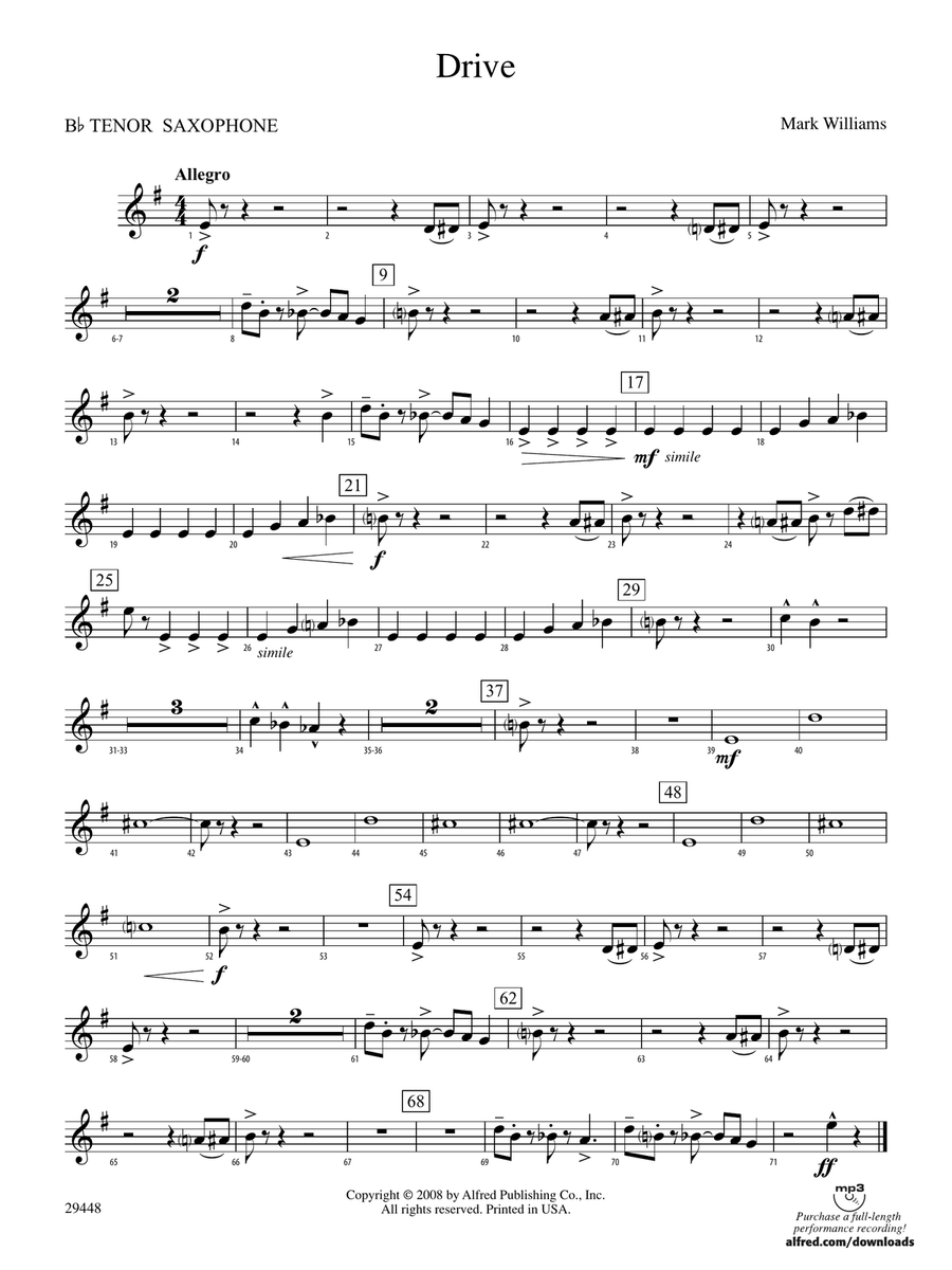 Drive: B-flat Tenor Saxophone