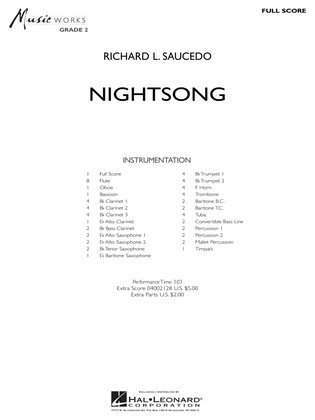Book cover for Nightsong - Full Score