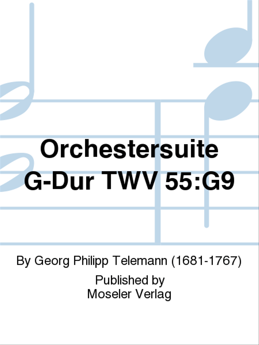 Orchestersuite G-Dur TWV 55:G9 Chamber Orchestra scores gallery preview page 1