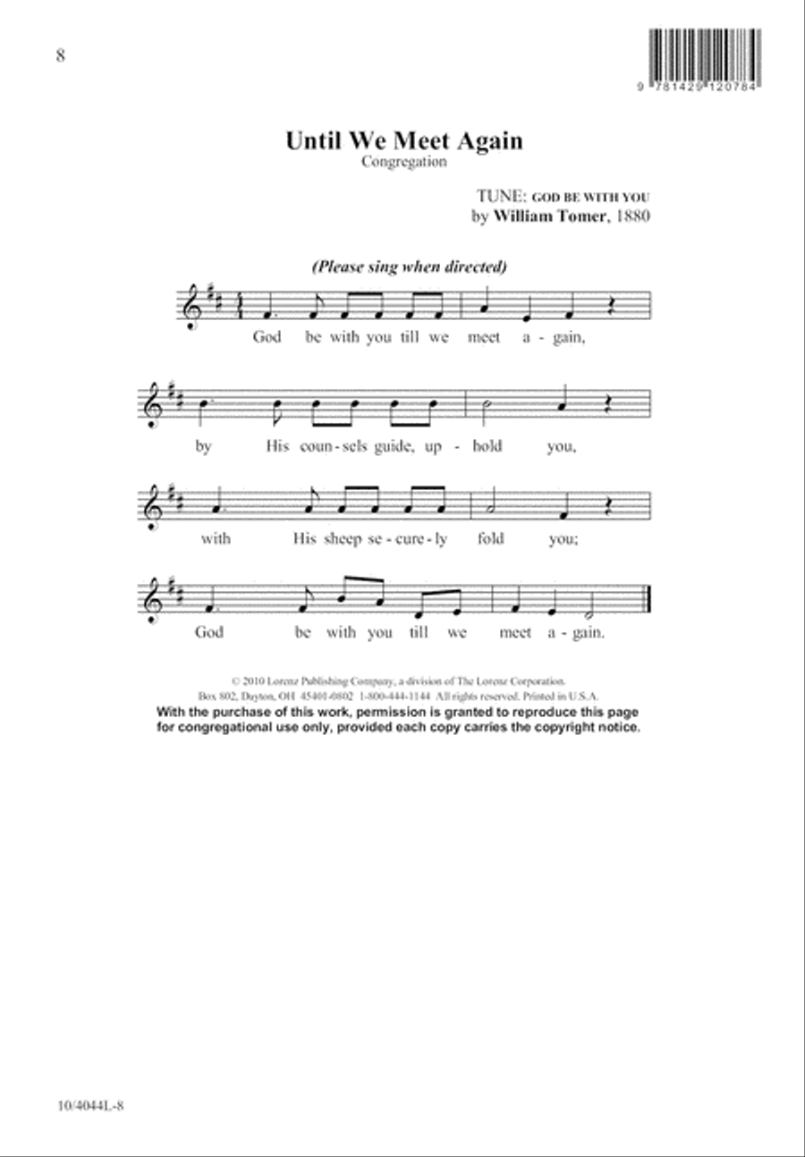 Until We Meet Again 4-Part scores gallery preview page 9