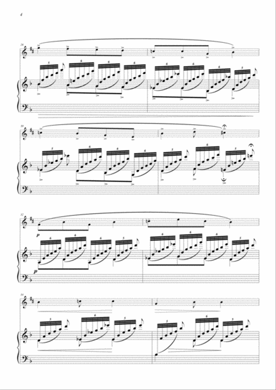 LE FILS DE L'ETOILE Camille ERLANGER (1863-1919) for Alto Saxophone and Harp Alto Saxophone scores gallery preview page 6