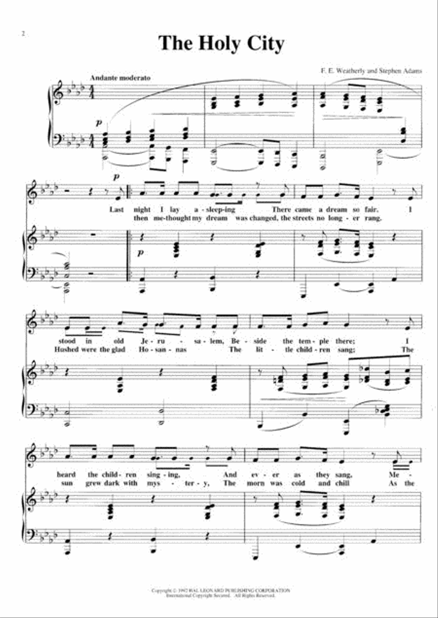 The Holy City The Holy City Voice scores gallery preview page 2