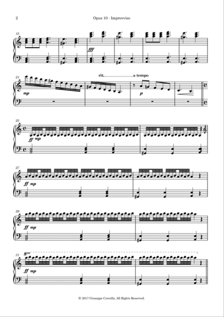 Improvviso Op. 10 Piano Solo scores gallery preview page 2