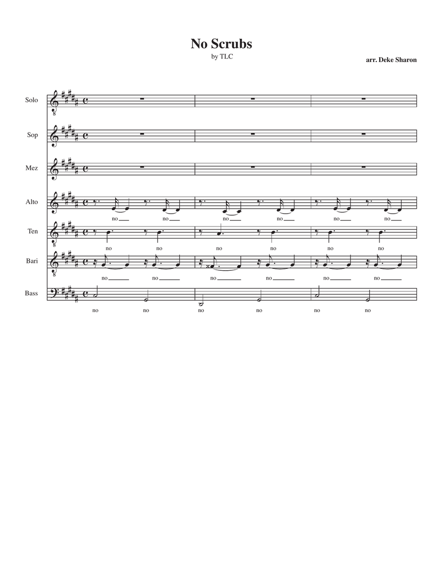 No Scrubs 4-Part scores gallery preview page 1