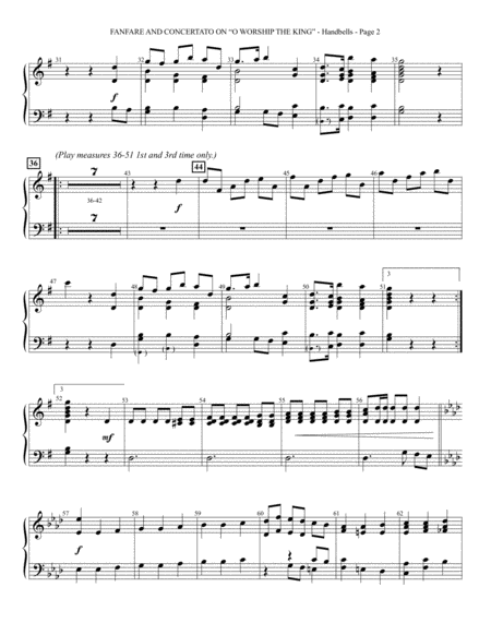 Fanfare and Concertato on "O Worship the King" - Handbells