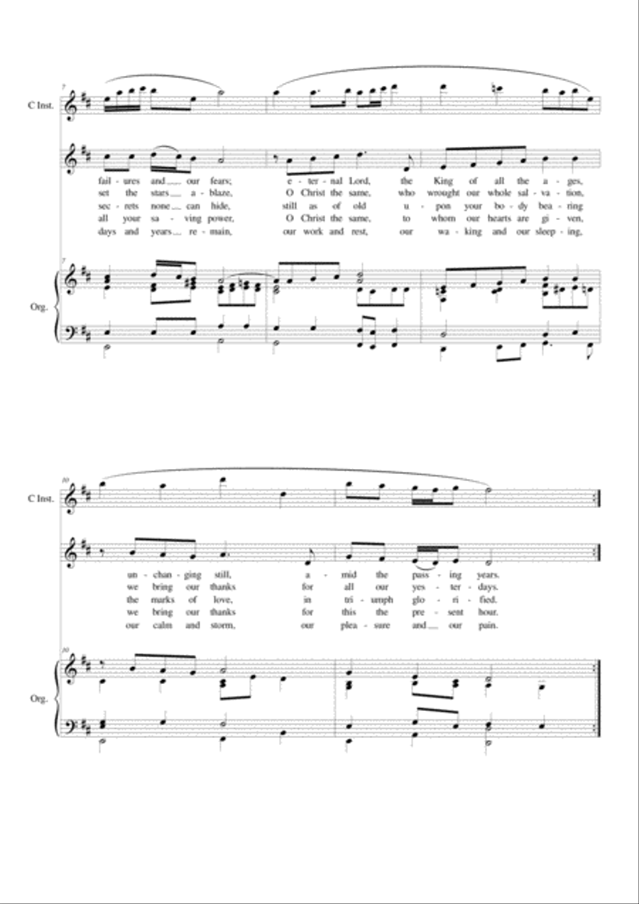 O Christ the Same, Through All Our Story's Pages Choir scores gallery preview page 3