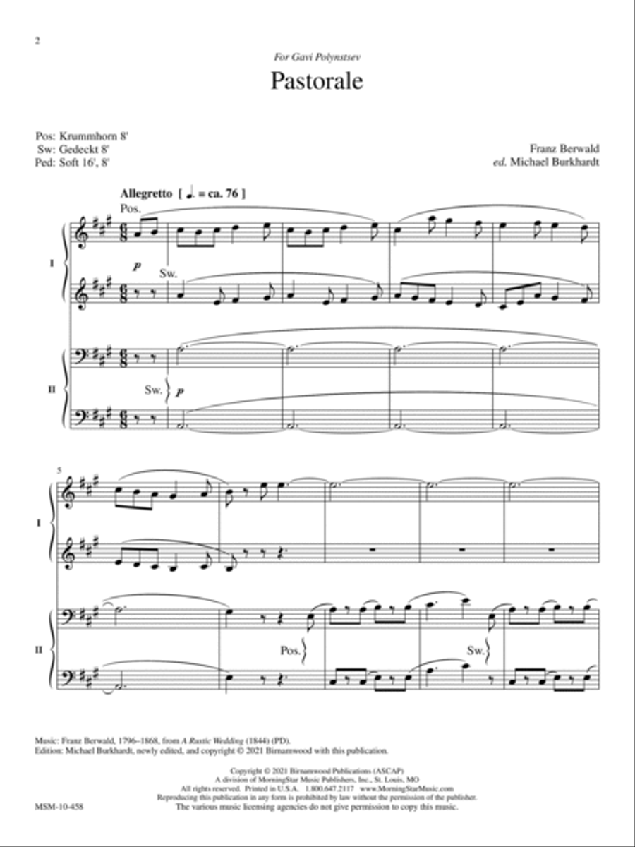 Four Duets for Organ (Downloadable)