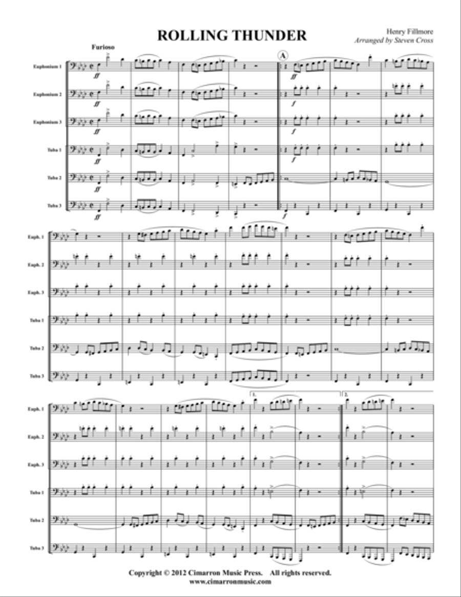 Rolling Thunder Euphonium scores gallery preview page 1