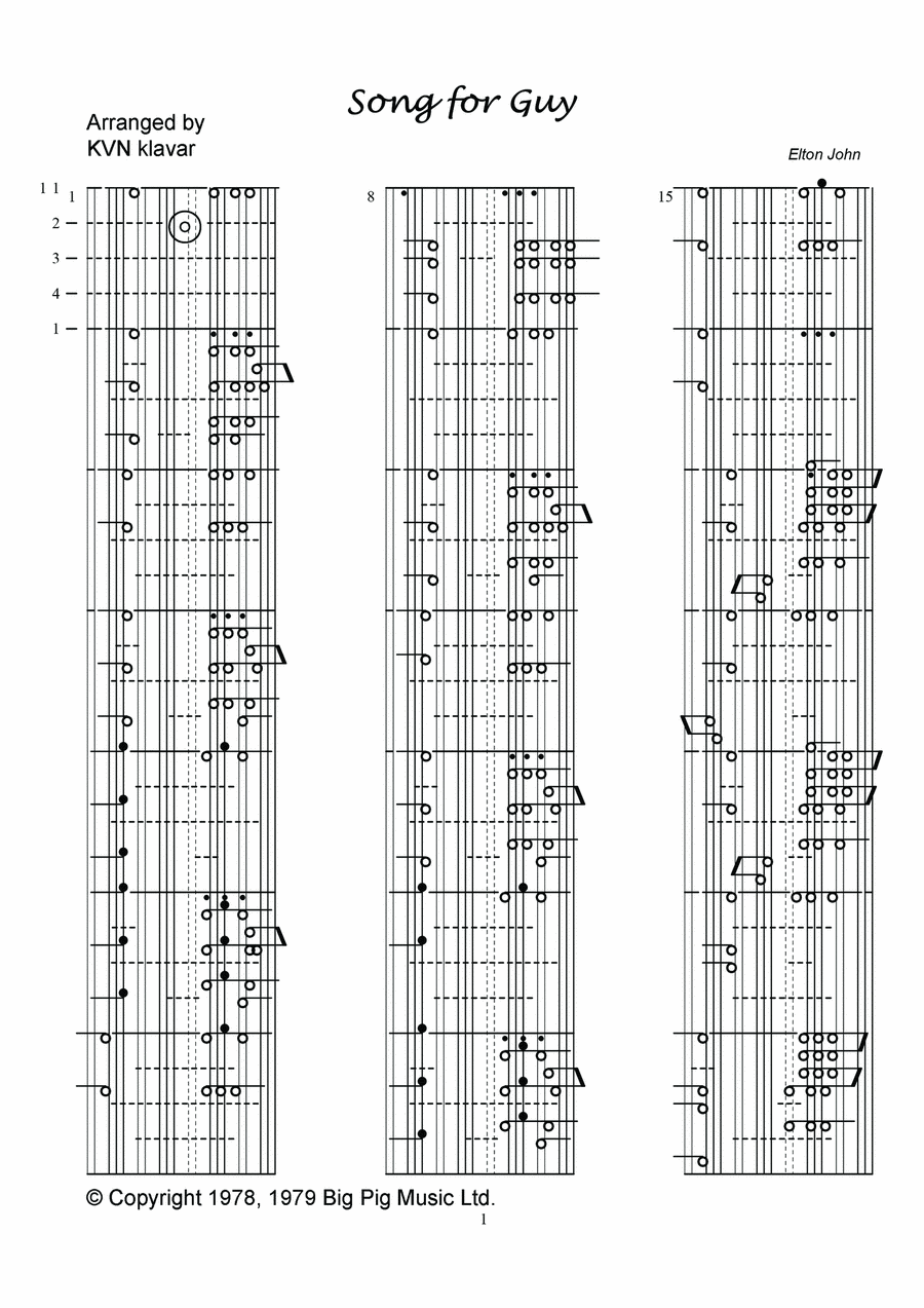 Song For Guy Song For Guy Piano Solo scores gallery preview page 1