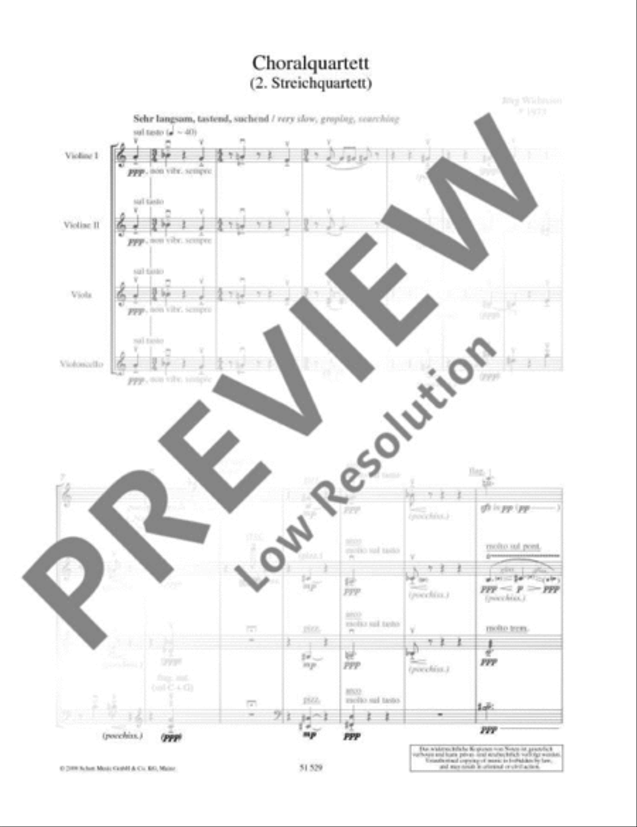 Chorale Quartet String Quartet scores gallery preview page 8