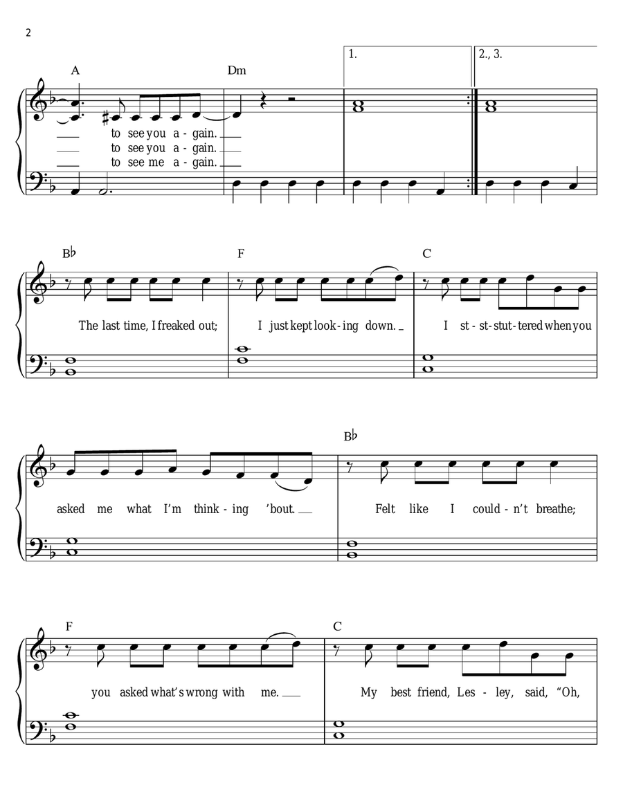 See You Again Easy Piano scores gallery preview page 2