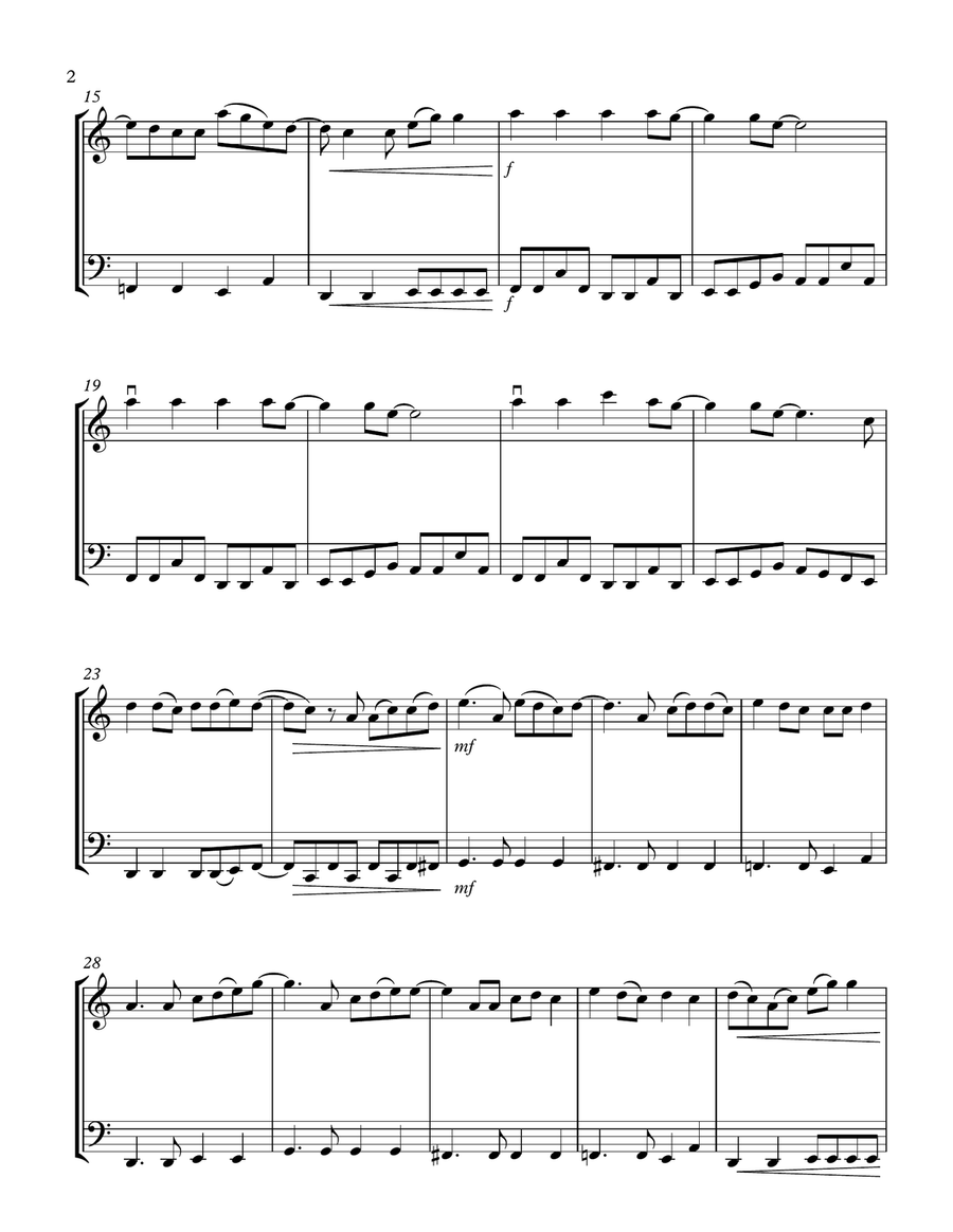 Ain't No Mountain High Enough String Duet scores gallery preview page 2