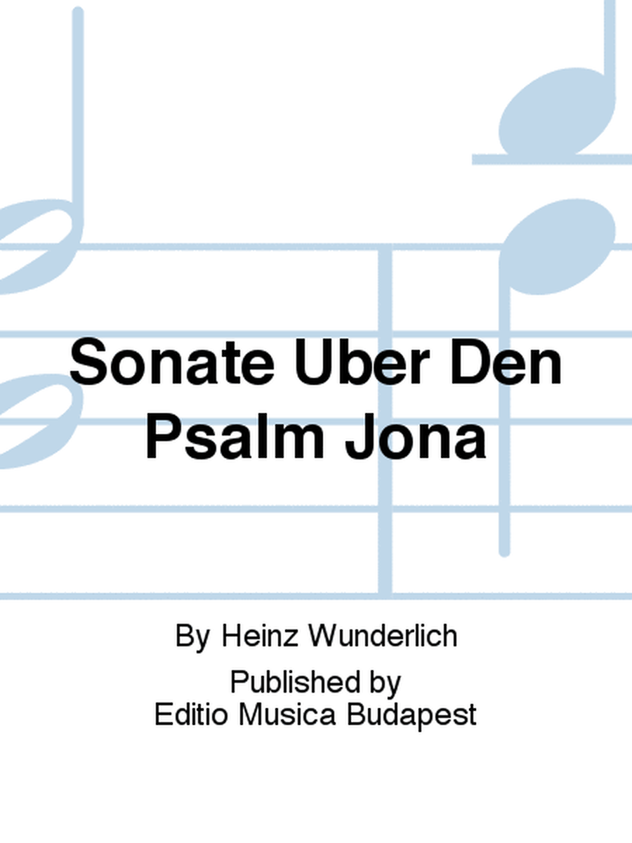 Sonate Uber Den Psalm Jona