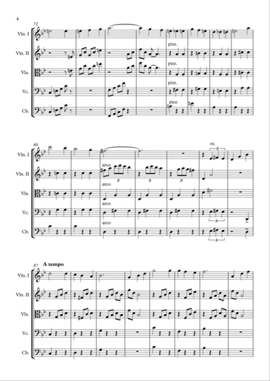 Merry-go-round Of Life String Quintet scores gallery preview page 4
